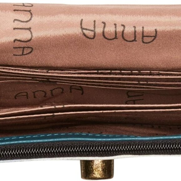 Women’s Leather Wristlet Clutch Hand-Painted Pandas Vintage Art Organizer - Picture 5 of 6